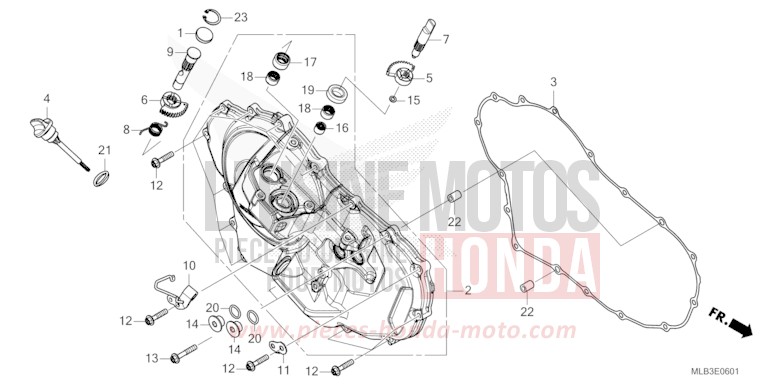 KURBELGEHAEUSEABDECKUNG (E-CLUTCH) von Hornet 750 GOLDFINCH YELLOW (Y243) von 2026